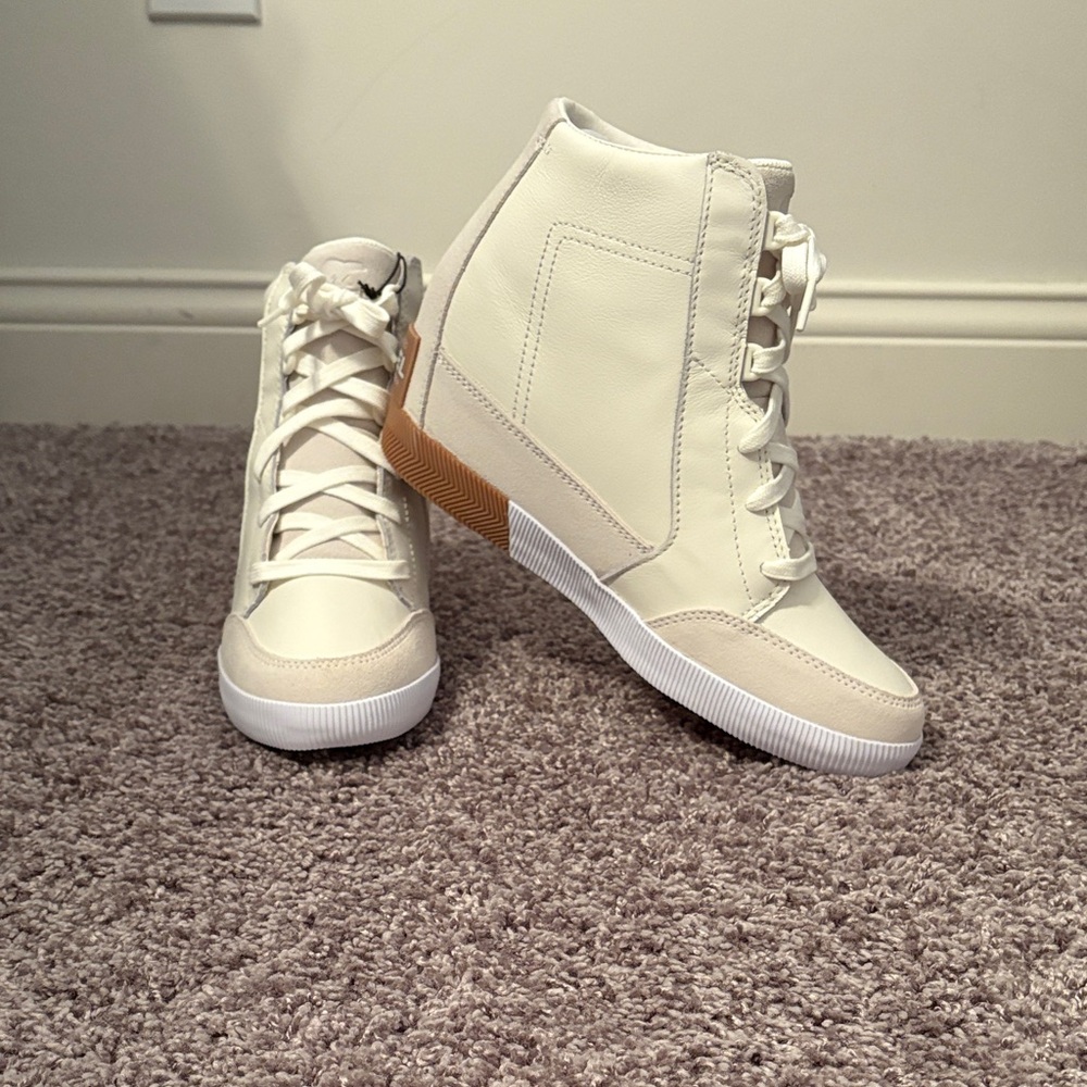 Sorel Cream High-Top Sneakers